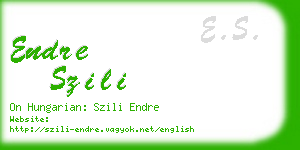 endre szili business card